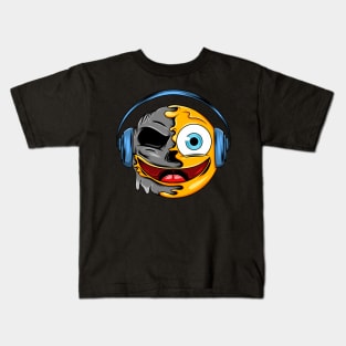 Headphones Zombie Emoji Kids T-Shirt